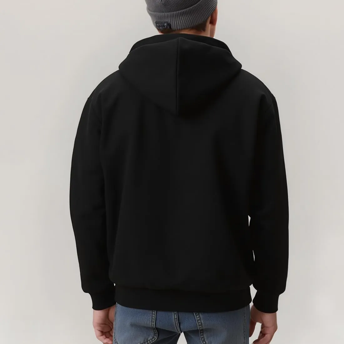 MINANUO Hoodies for Men Full Zip Up Sherpa Lined Sports Sweatshirts Mens Winter Fleece Fabric Jacket with Hood