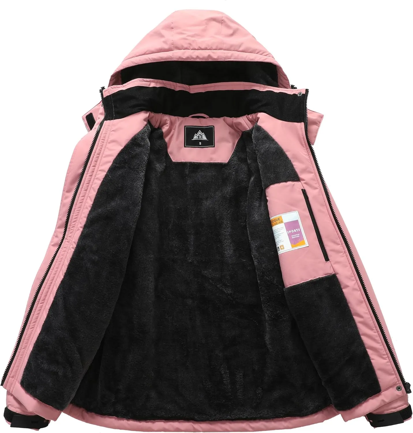 MOERDENG Women's Grey Winter Ski Jacket