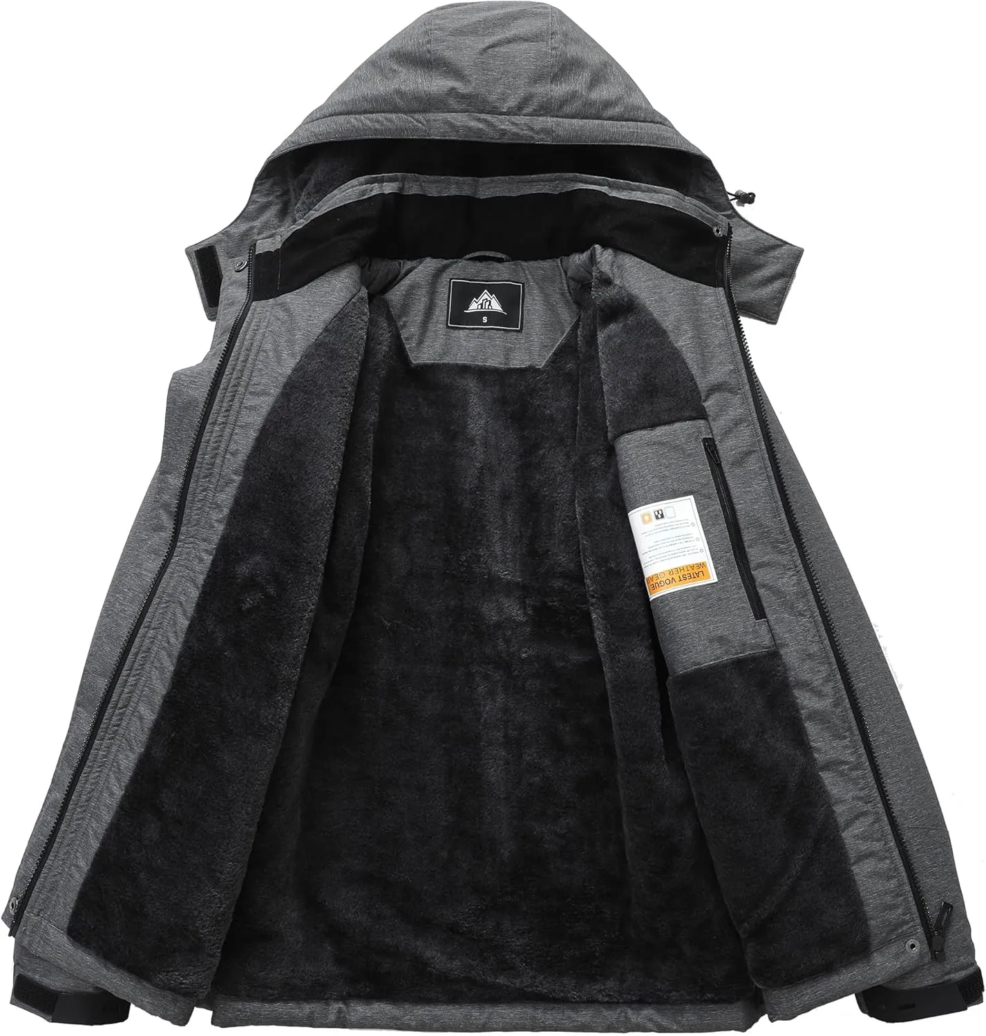 MOERDENG Women's Grey Winter Ski Jacket