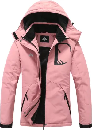 MOERDENG Women's Grey Winter Ski Jacket