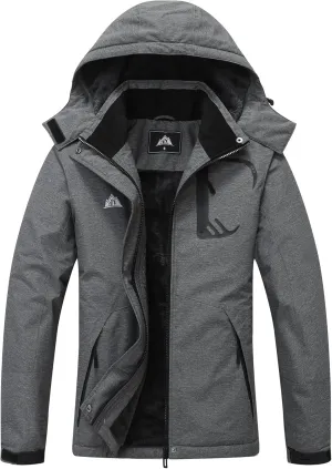 MOERDENG Women's Grey Winter Ski Jacket