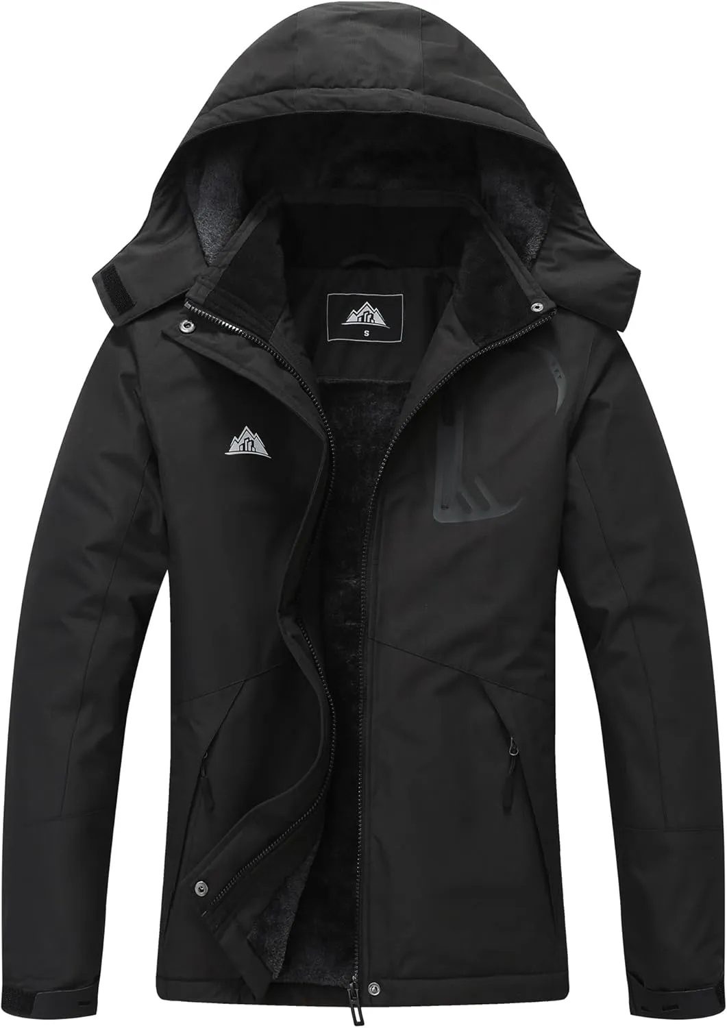 MOERDENG Women's Grey Winter Ski Jacket