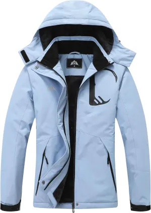 MOERDENG Women's Grey Winter Ski Jacket