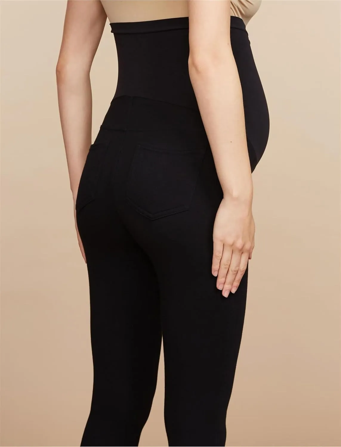 Motherhood Maternity Women's Maternity Light-Weight Full Length French Terry Secret Fit Belly Leggings