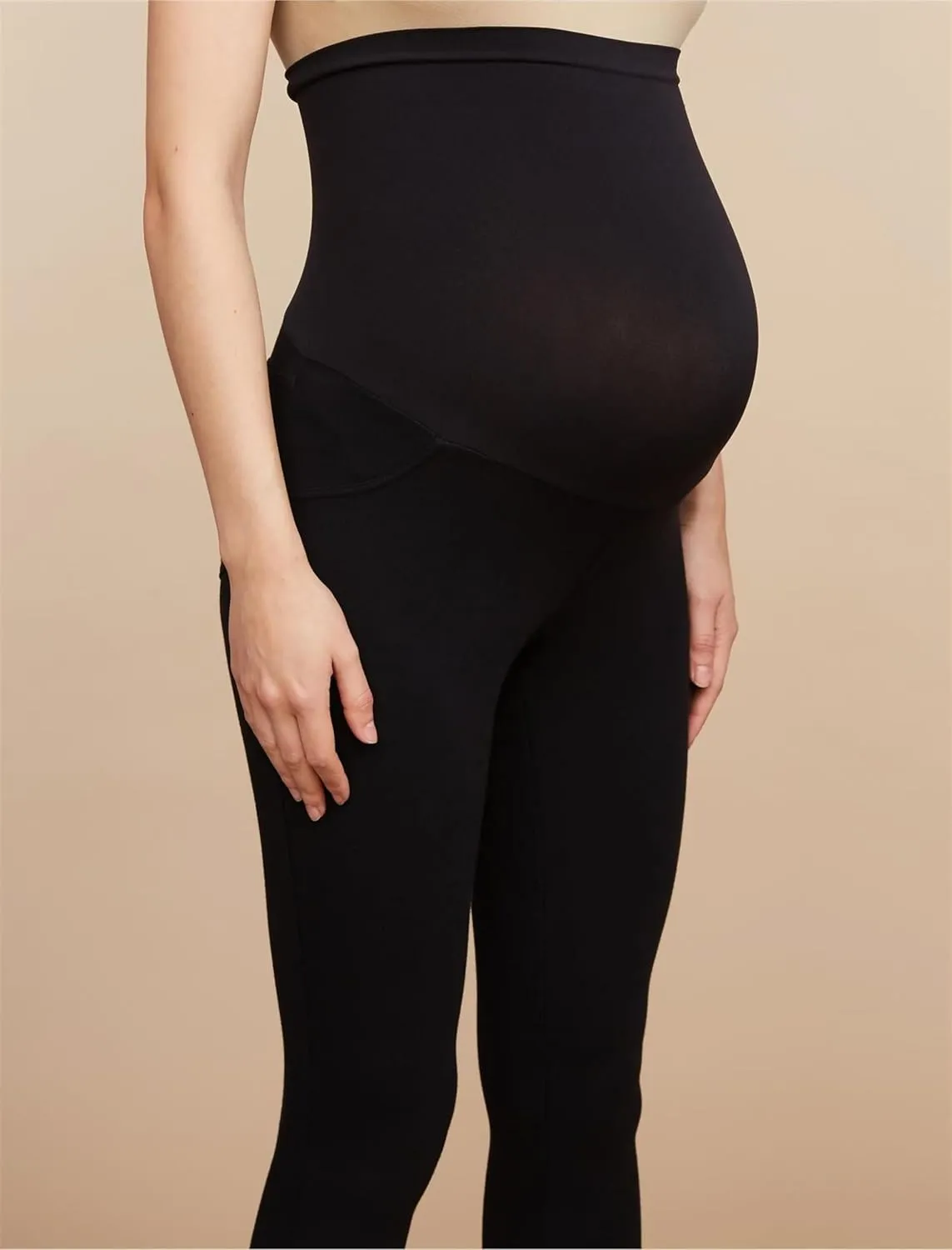 Motherhood Maternity Women's Maternity Light-Weight Full Length French Terry Secret Fit Belly Leggings