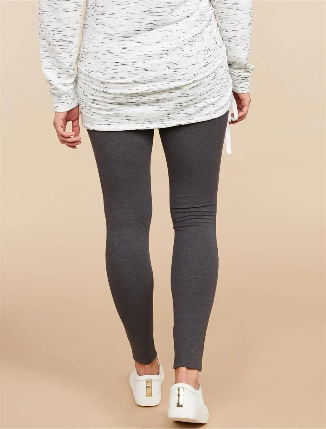 Motherhood Maternity Women's Maternity Light-Weight Full Length French Terry Secret Fit Belly Leggings