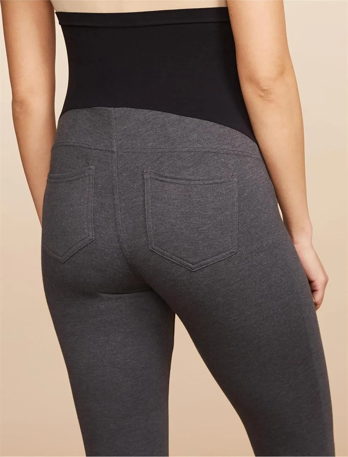 Motherhood Maternity Women's Maternity Light-Weight Full Length French Terry Secret Fit Belly Leggings