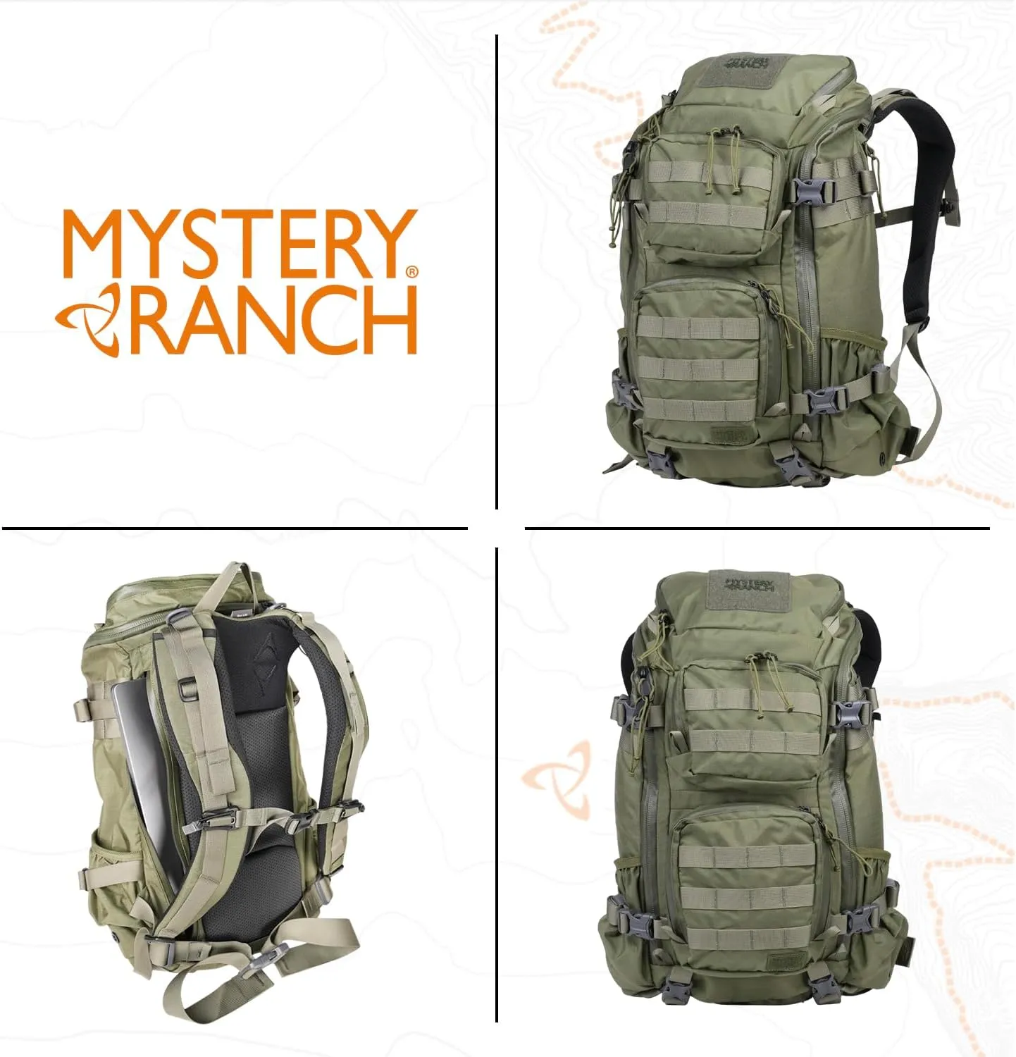 Mystery Ranch Blitz 30 Backpack - Tactical Daypack Molle Hiking Packs, 30L, L/XL,Forest