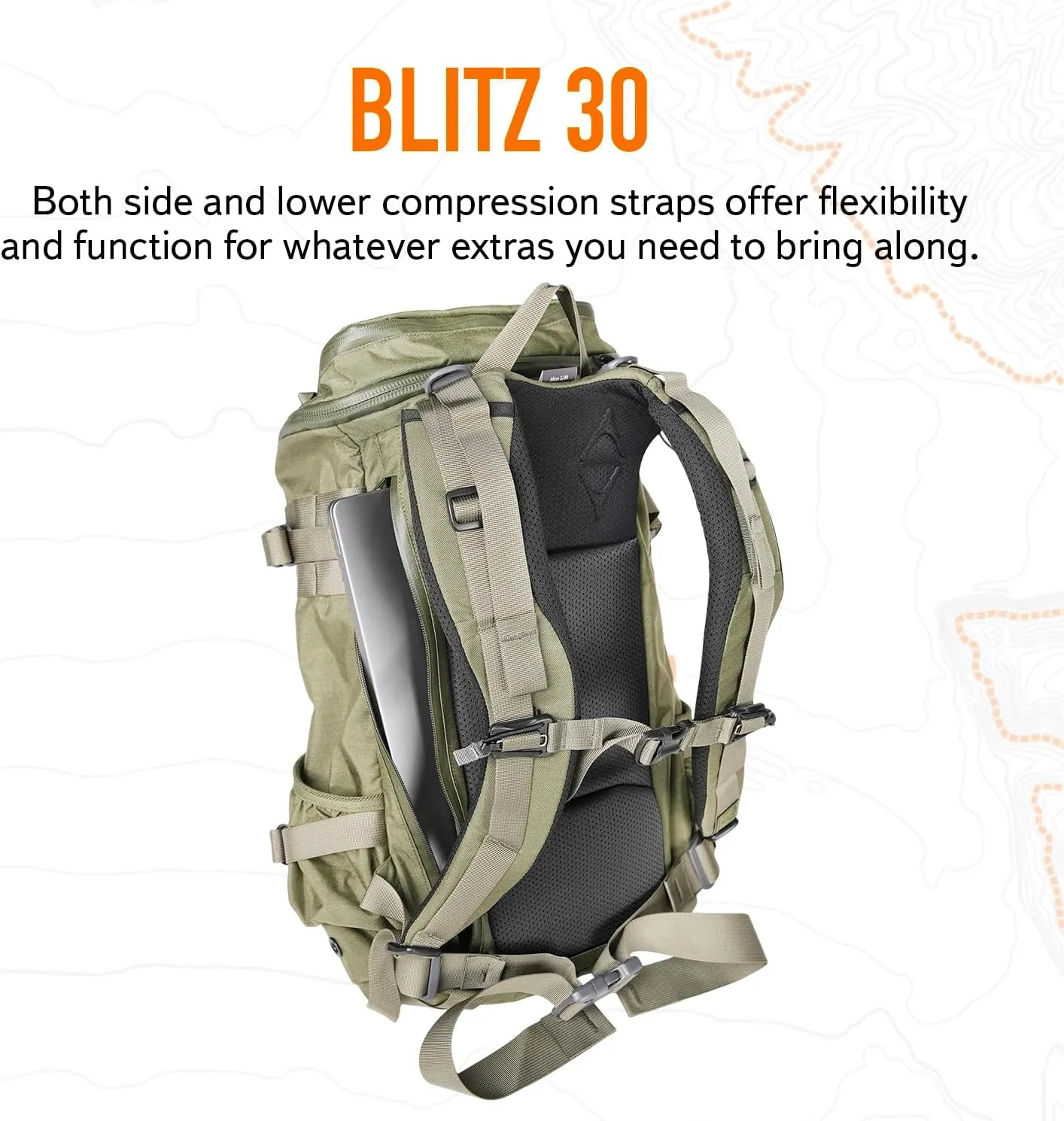 Mystery Ranch Blitz 30 Backpack - Tactical Daypack Molle Hiking Packs, 30L, L/XL,Forest