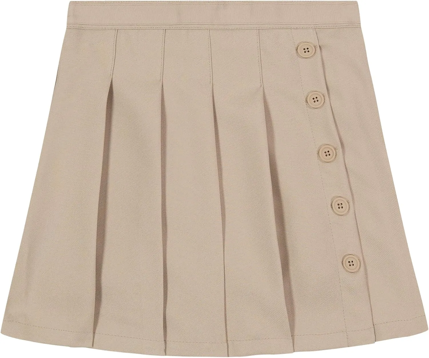 Nautica Girls' School Uniform Pleated Pull-on Scooter Skirt with Undershorts, Knit Waistband