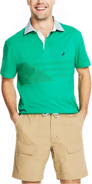 Nautica Men's Classic Fit Rugby Chest-Stripe Polo