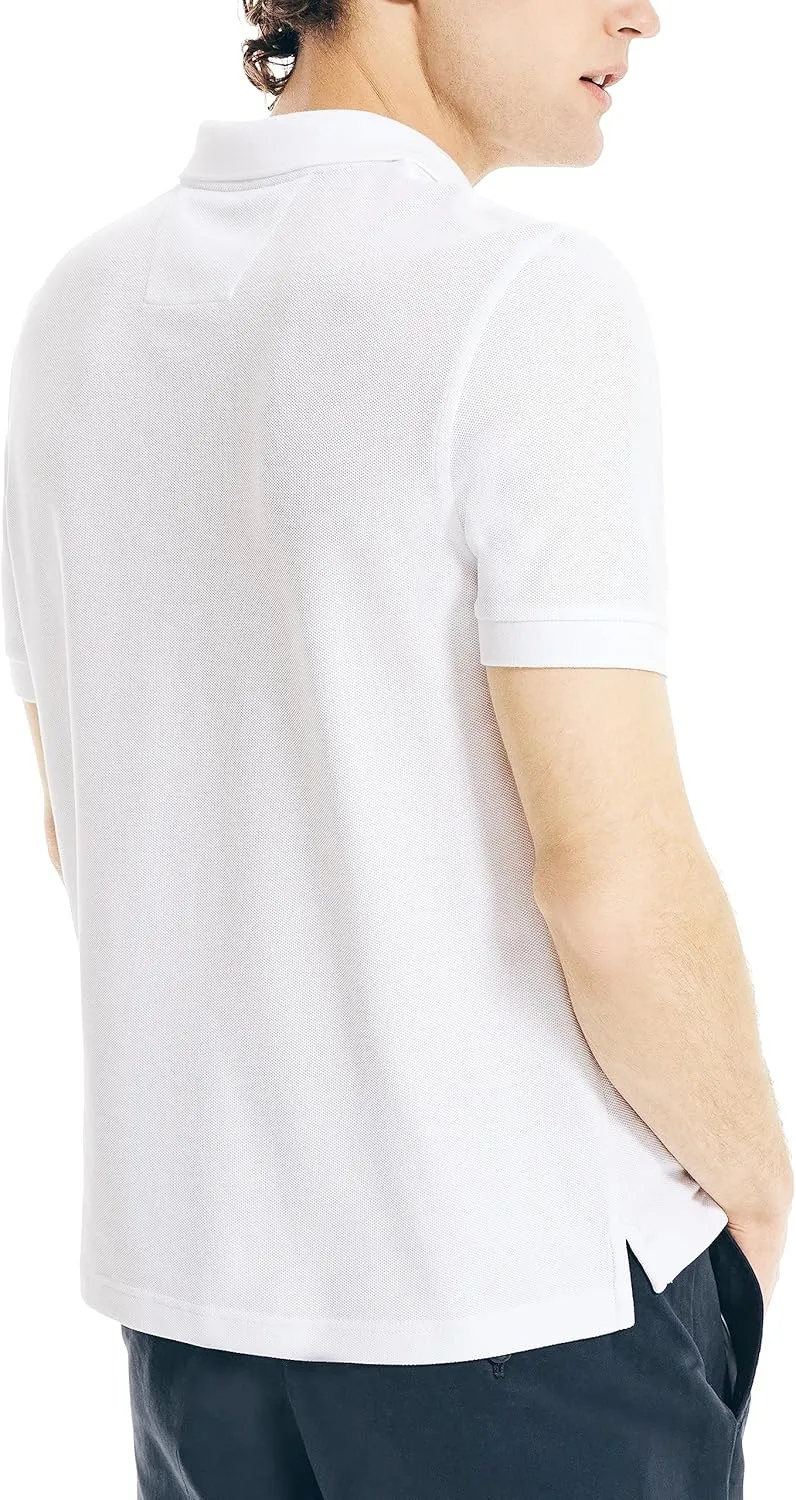 Nautica Men's Classic Short Sleeve Solid Performance Deck Polo Shirt