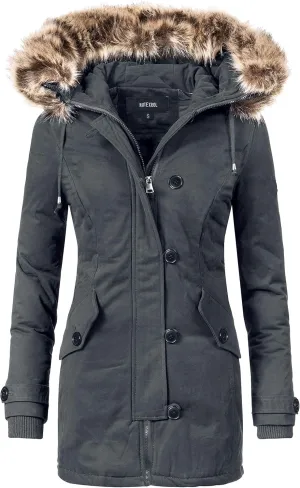 NUTEXROL Women's Heavy Thicken Puffer Down Warm Parka Padded Winter Hooded Insulated Jacket Overcoat with Faux Fur Hood