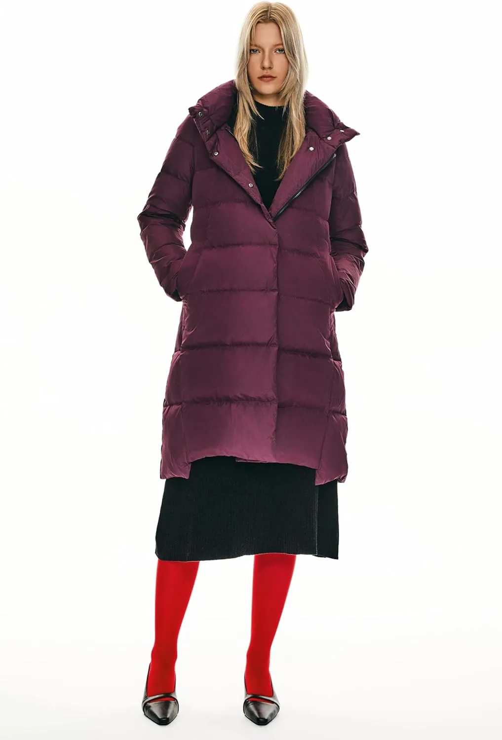 Orolay Women's Hooded Down Jacket Long Winter Coat