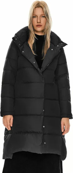 Orolay Women's Hooded Down Jacket Long Winter Coat