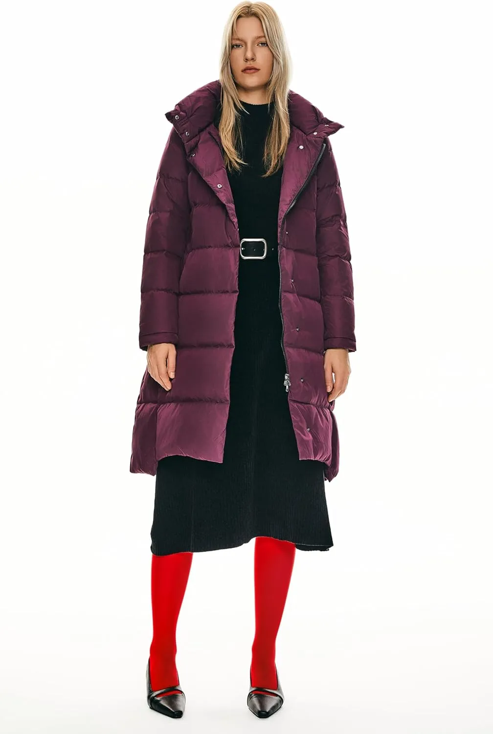 Orolay Women's Hooded Down Jacket Long Winter Coat