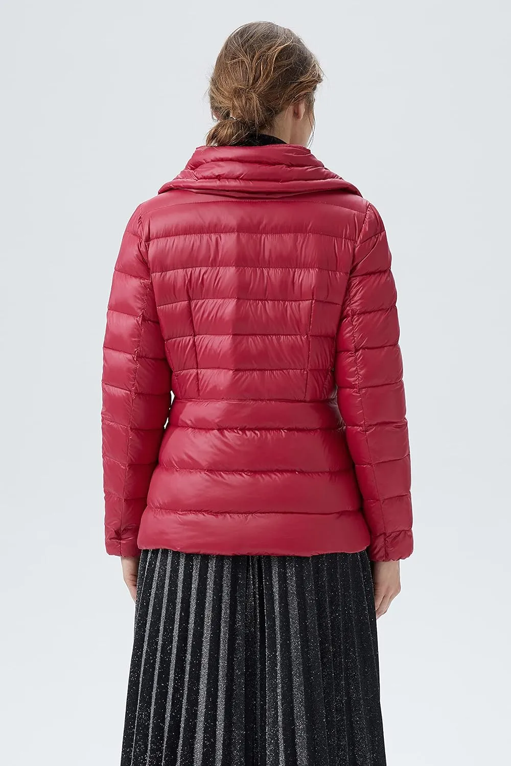 Orolay Women's Lightweight Winter Down Jacket Quilted Packable Warm Coat with Wide Collar