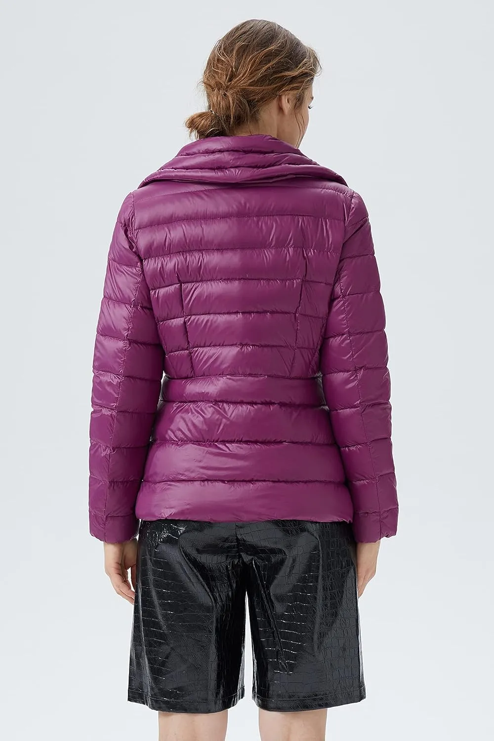 Orolay Women's Lightweight Winter Down Jacket Quilted Packable Warm Coat with Wide Collar