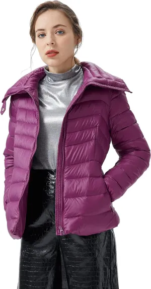 Orolay Women's Lightweight Winter Down Jacket Quilted Packable Warm Coat with Wide Collar