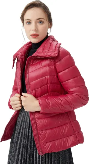 Orolay Women's Lightweight Winter Down Jacket Quilted Packable Warm Coat with Wide Collar