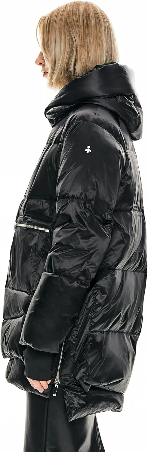 Orolay Women's Thickened Hooded Down Jacket  Winter Shiny Puffer Jacket with RDS Down Filling