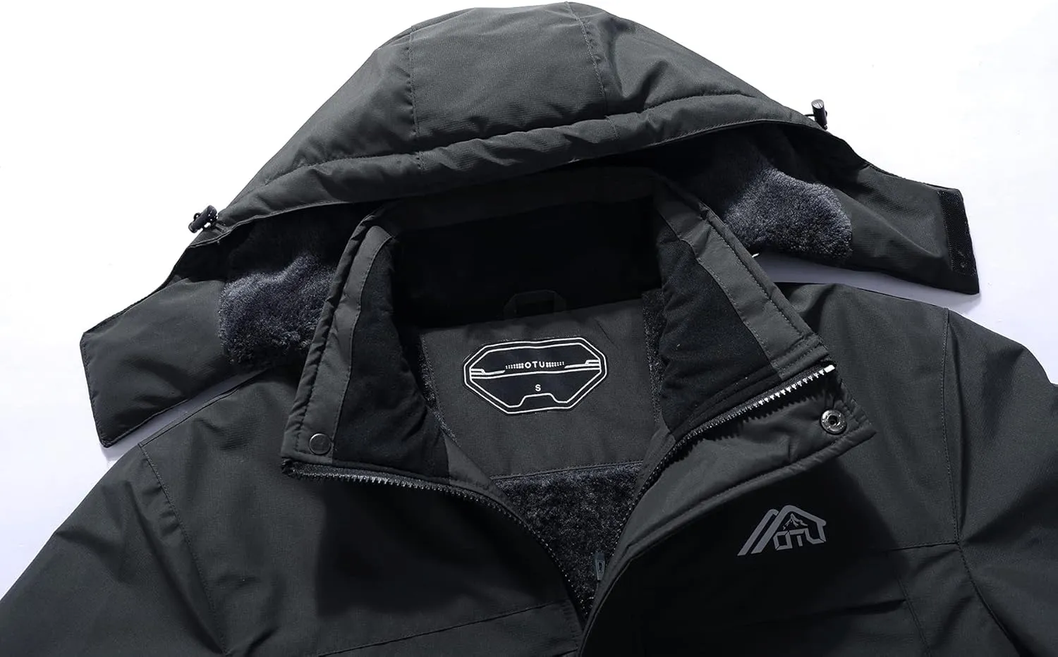 OTU Men's Waterproof Ski Jacket Snowboarding Windbreaker Warm Winter Hooded Mountain Snow Coat