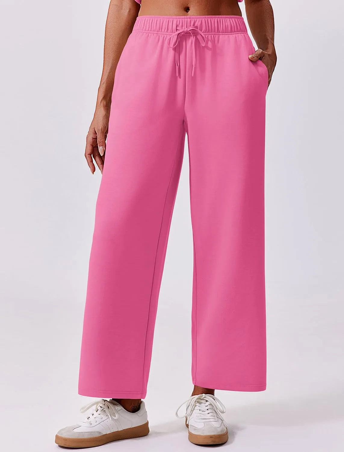 PINSPARK 2 Piece Sets for Women Summer Lounge Set Cap Sleeves Sweatsuit Cropped Wide Leg Pants 2025 Matching Travel Tracksuit
