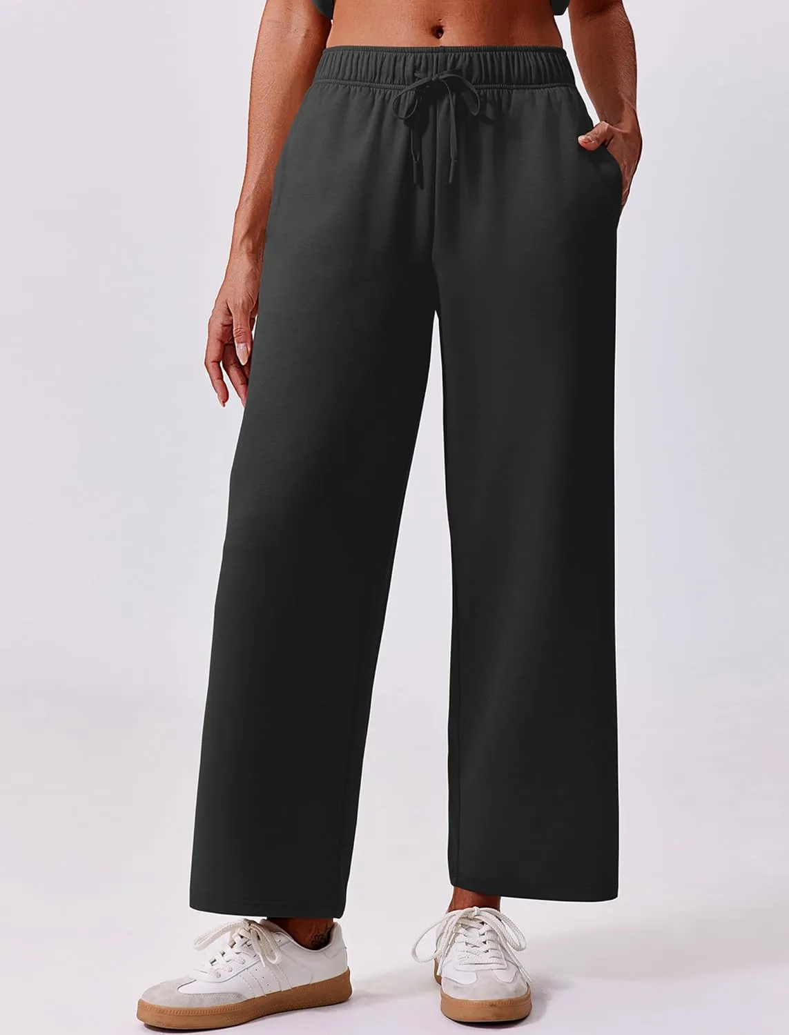 PINSPARK 2 Piece Sets for Women Summer Lounge Set Cap Sleeves Sweatsuit Cropped Wide Leg Pants 2025 Matching Travel Tracksuit