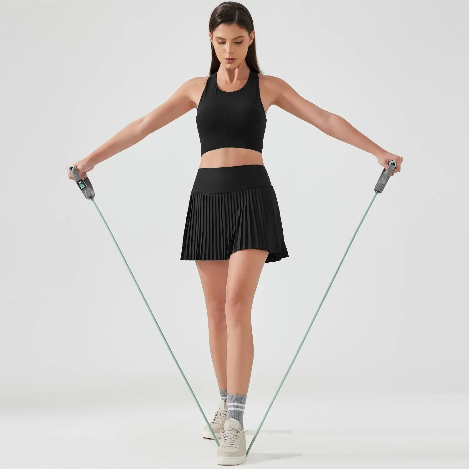 Pleated Tennis Skirts for Women High Waist Golf Skorts Workout Running Athletic Skirt with Pockets