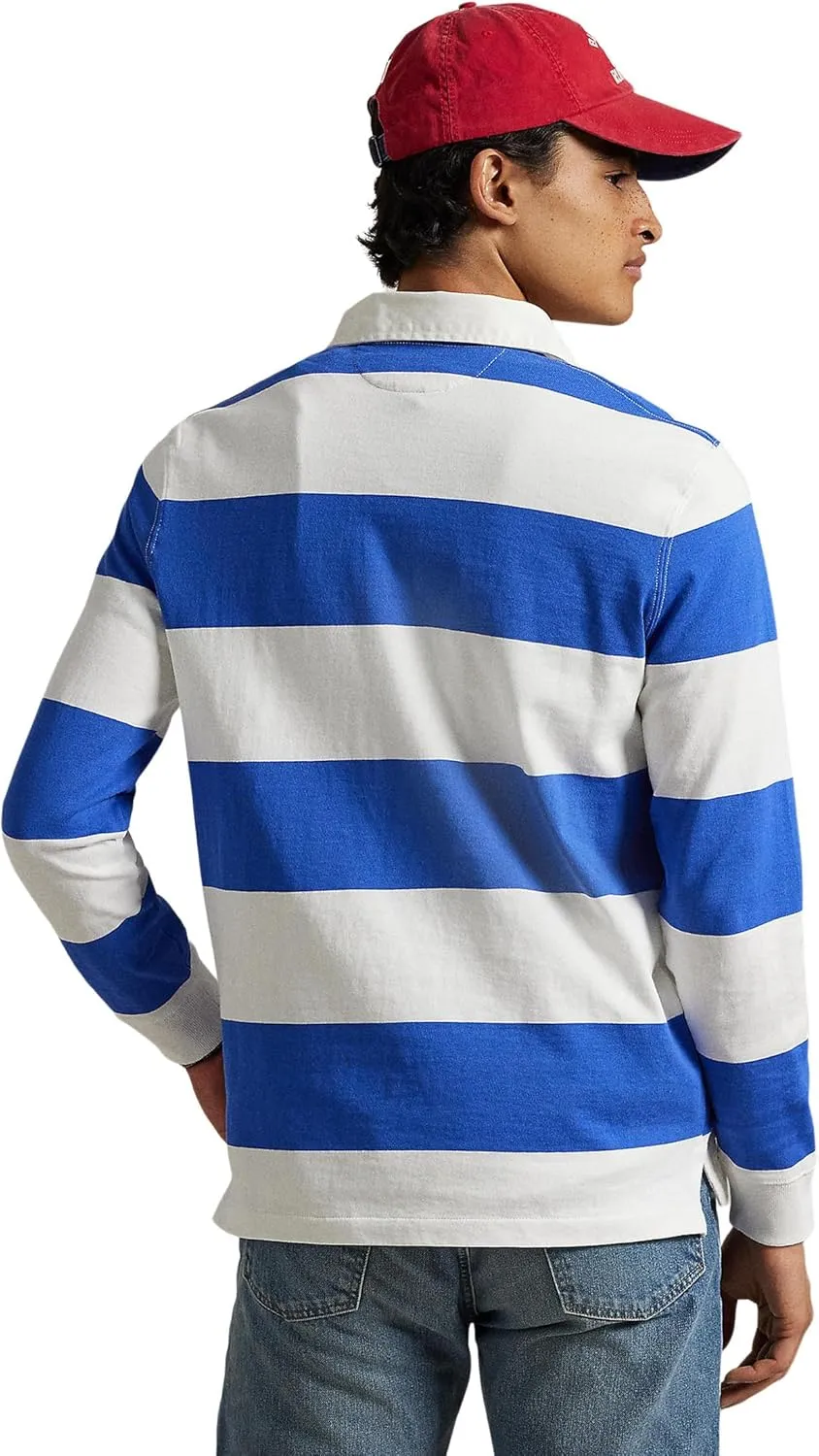 POLO RALPH LAUREN Men's Classic Fit Striped Jersey Rugby Shirt