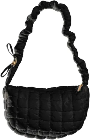 Puffer Tote Bag Shoulder Bag for Women Crossbody Nylon Quilted Puff Tote Bag Hobo Handbag Lightweight