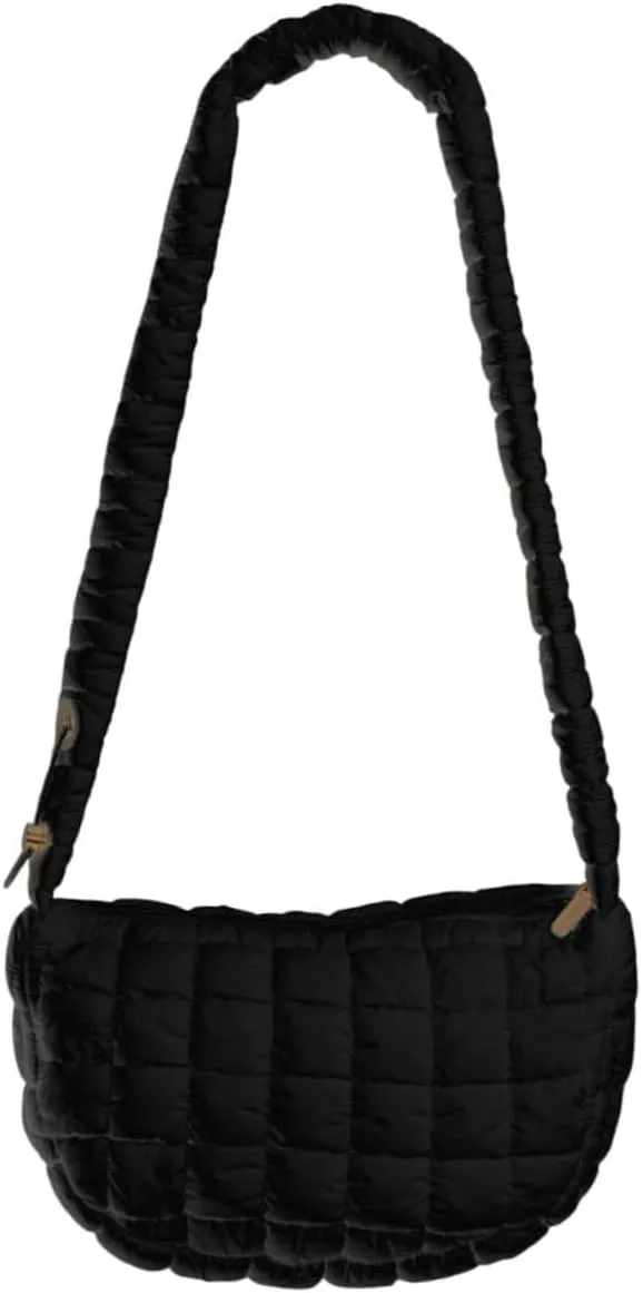 Puffer Tote Bag Shoulder Bag for Women Crossbody Nylon Quilted Puff Tote Bag Hobo Handbag Lightweight