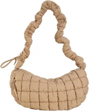 Puffer Tote Bag Shoulder Bag for Women Crossbody Nylon Quilted Puff Tote Bag Hobo Handbag Lightweight