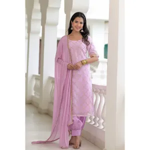 Rangpur Lavender Gota Suit - Set of 3