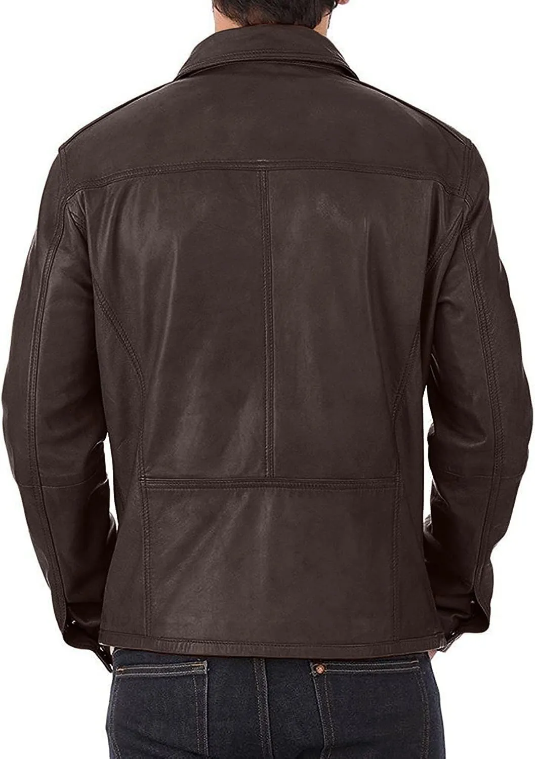 Real Lambskin Classic Leather Jacket | Genuine Leather Biker Jacket men