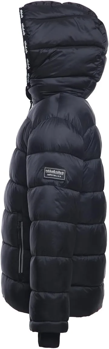 Rokka&Rolla Boys' Heavyweight Puffer Jacket Warm Fleece Lined Winter Coat