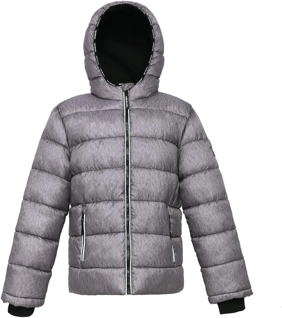 Rokka&Rolla Boys' Heavyweight Puffer Jacket Warm Fleece Lined Winter Coat