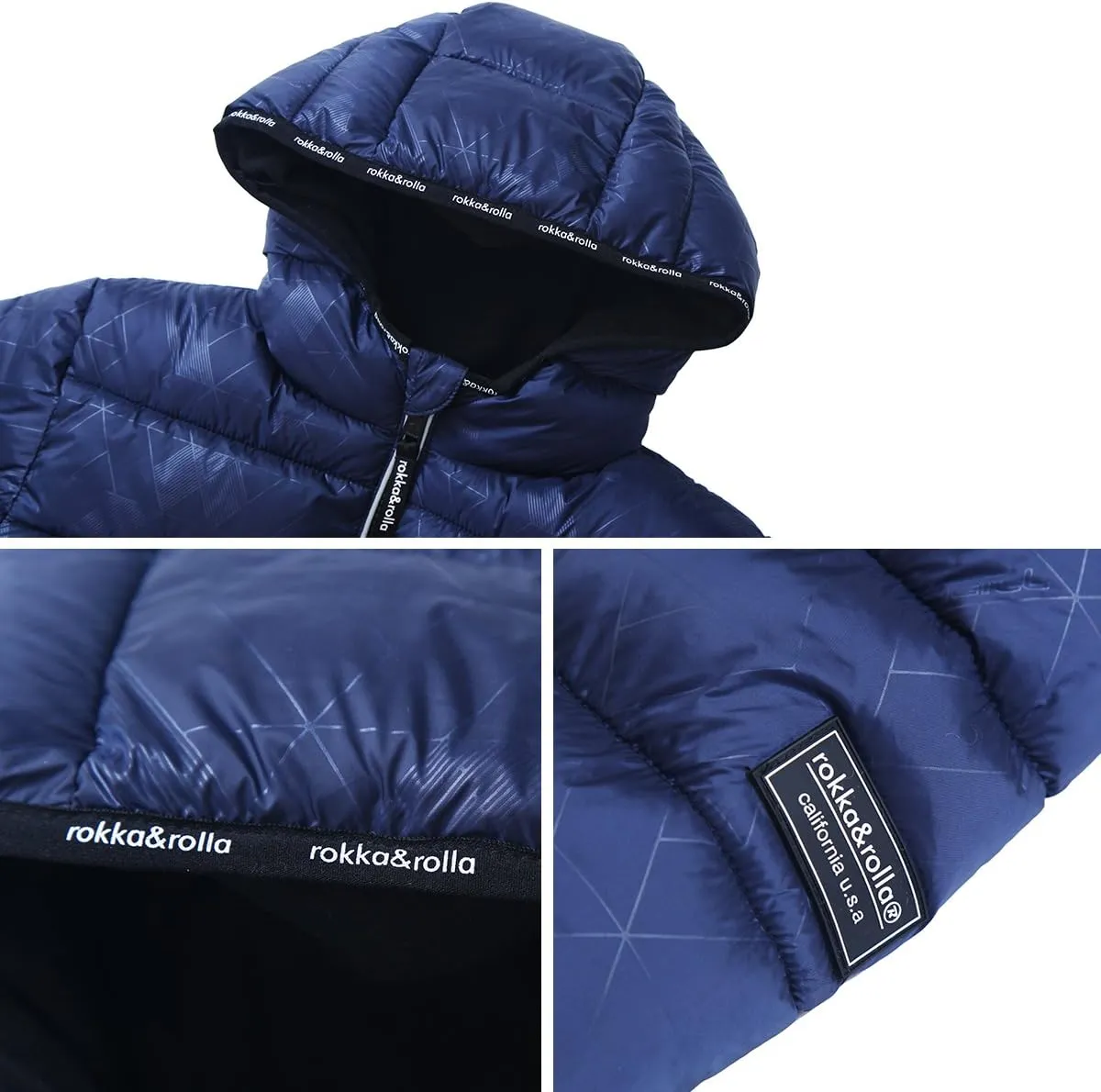 Rokka&Rolla Boys' Heavyweight Puffer Jacket Warm Fleece Lined Winter Coat
