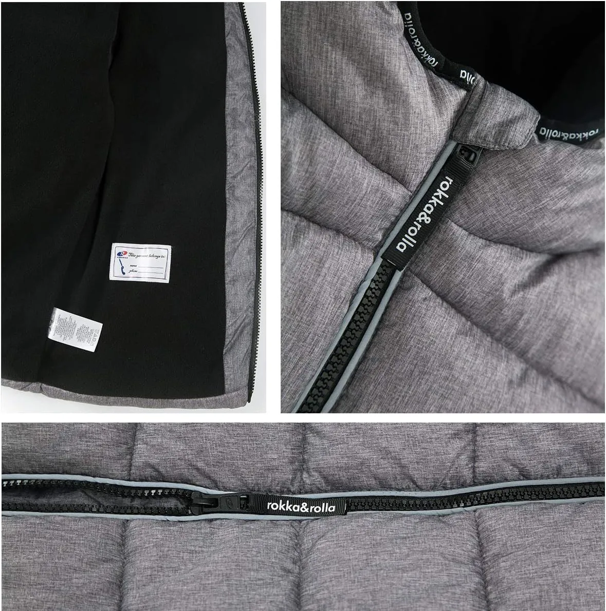Rokka&Rolla Boys' Heavyweight Puffer Jacket Warm Fleece Lined Winter Coat