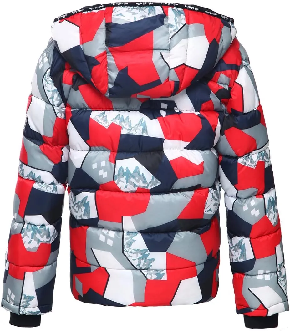 Rokka&Rolla Boys' Heavyweight Puffer Jacket Warm Fleece Lined Winter Coat
