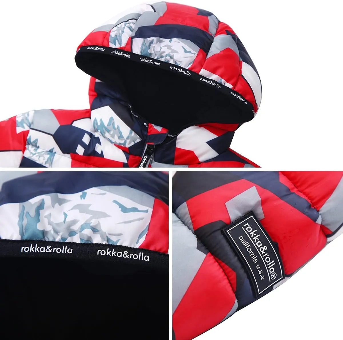 Rokka&Rolla Boys' Heavyweight Puffer Jacket Warm Fleece Lined Winter Coat