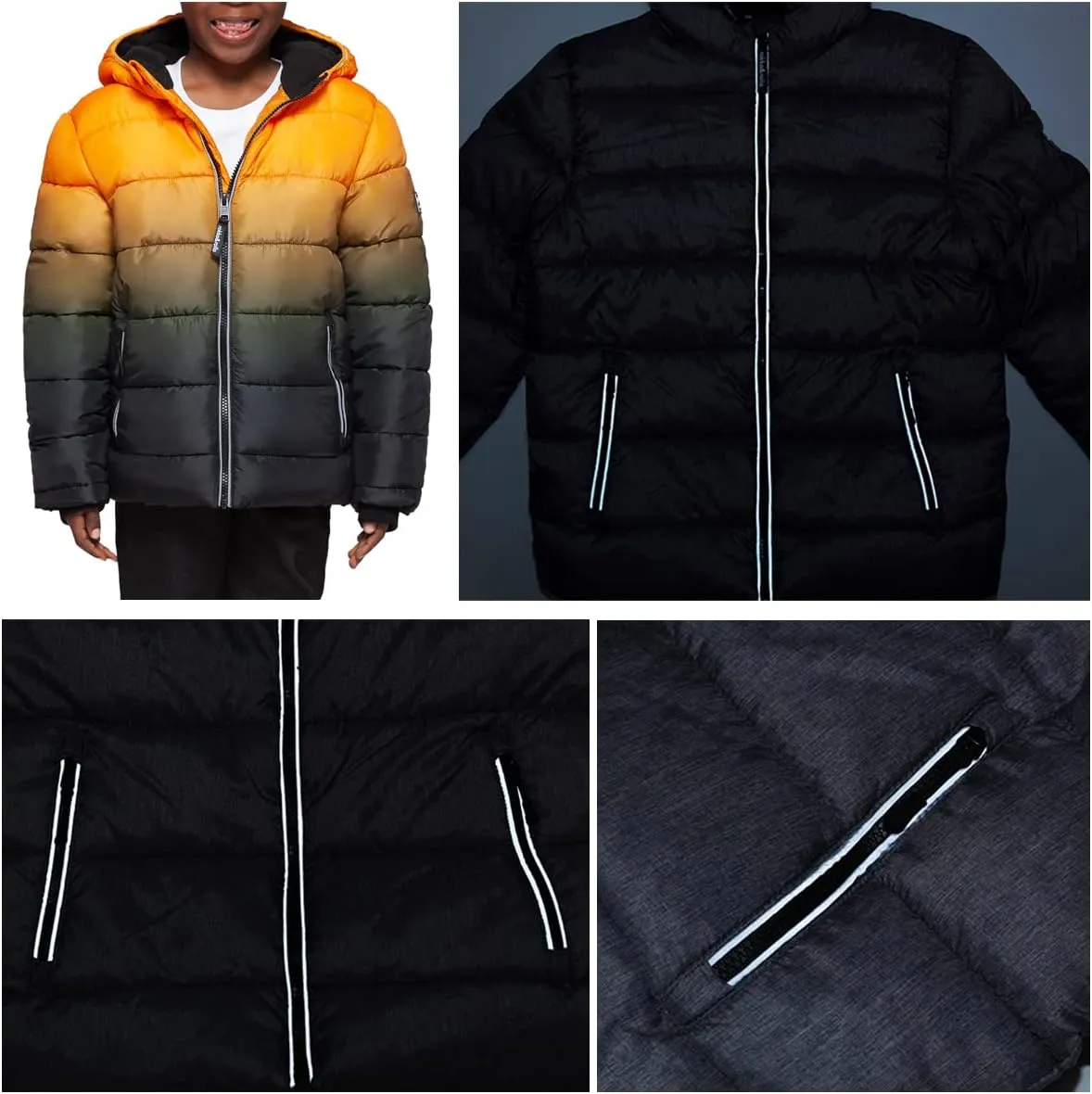 Rokka&Rolla Boys' Heavyweight Puffer Jacket Warm Fleece Lined Winter Coat