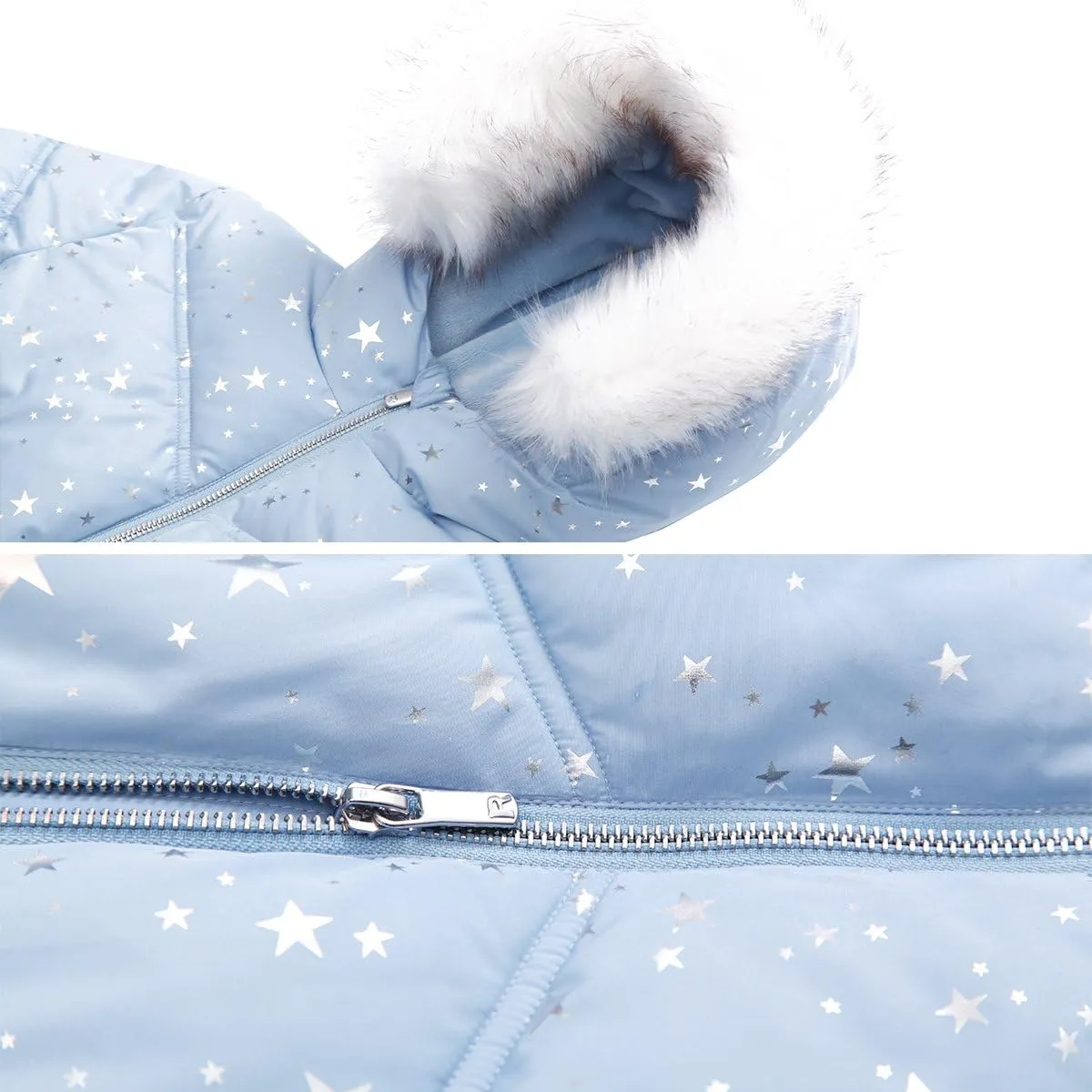 Rokka&Rolla Girls' Heavyweight Puffer Jacket Quilted Winter Coat with Hooded Faux Fur