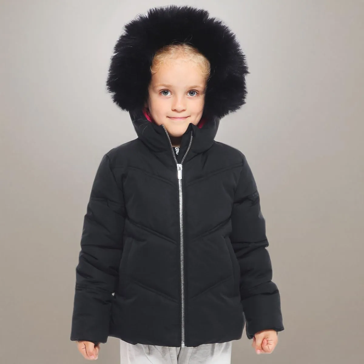 Rokka&Rolla Girls' Heavyweight Puffer Jacket Quilted Winter Coat with Hooded Faux Fur