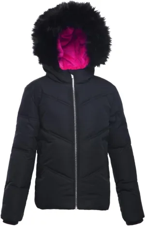 Rokka&Rolla Girls' Heavyweight Puffer Jacket Quilted Winter Coat with Hooded Faux Fur