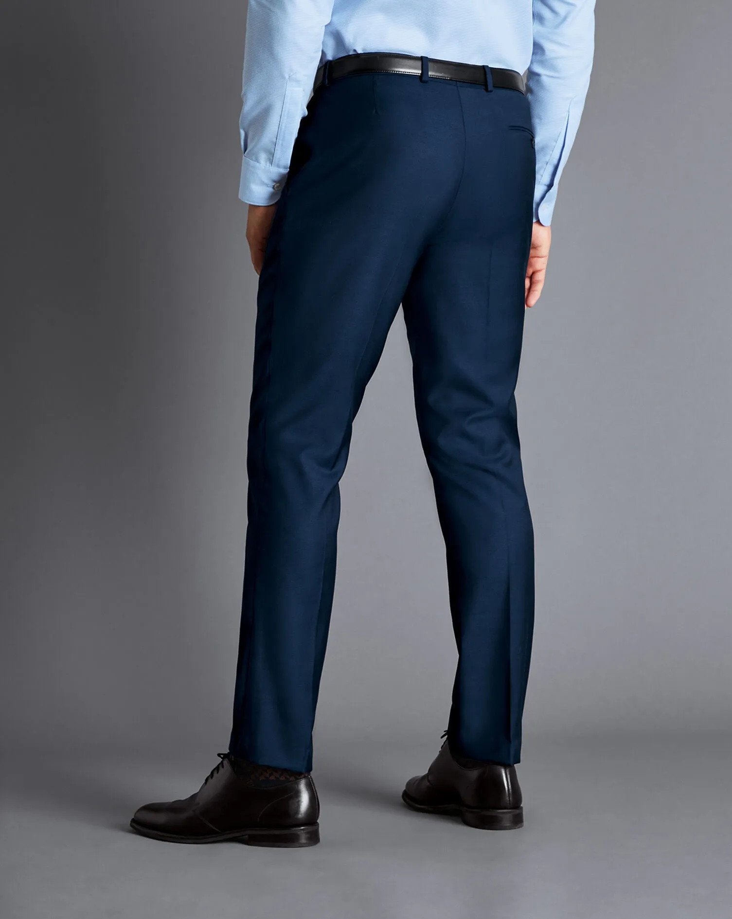 Royal Blue Slim Fit Natural Stretch Twill Suit Trouser