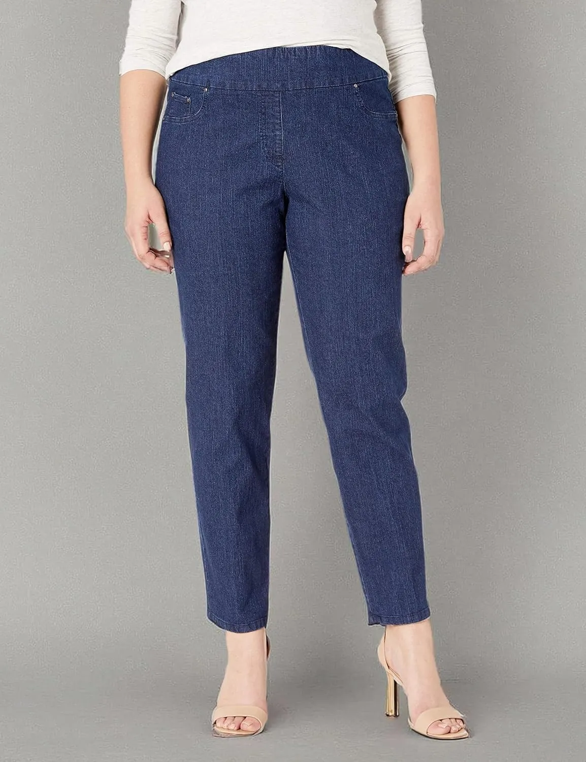 Ruby Rd. Women's Plus Size Pull-on Extra Strech Denim Jean