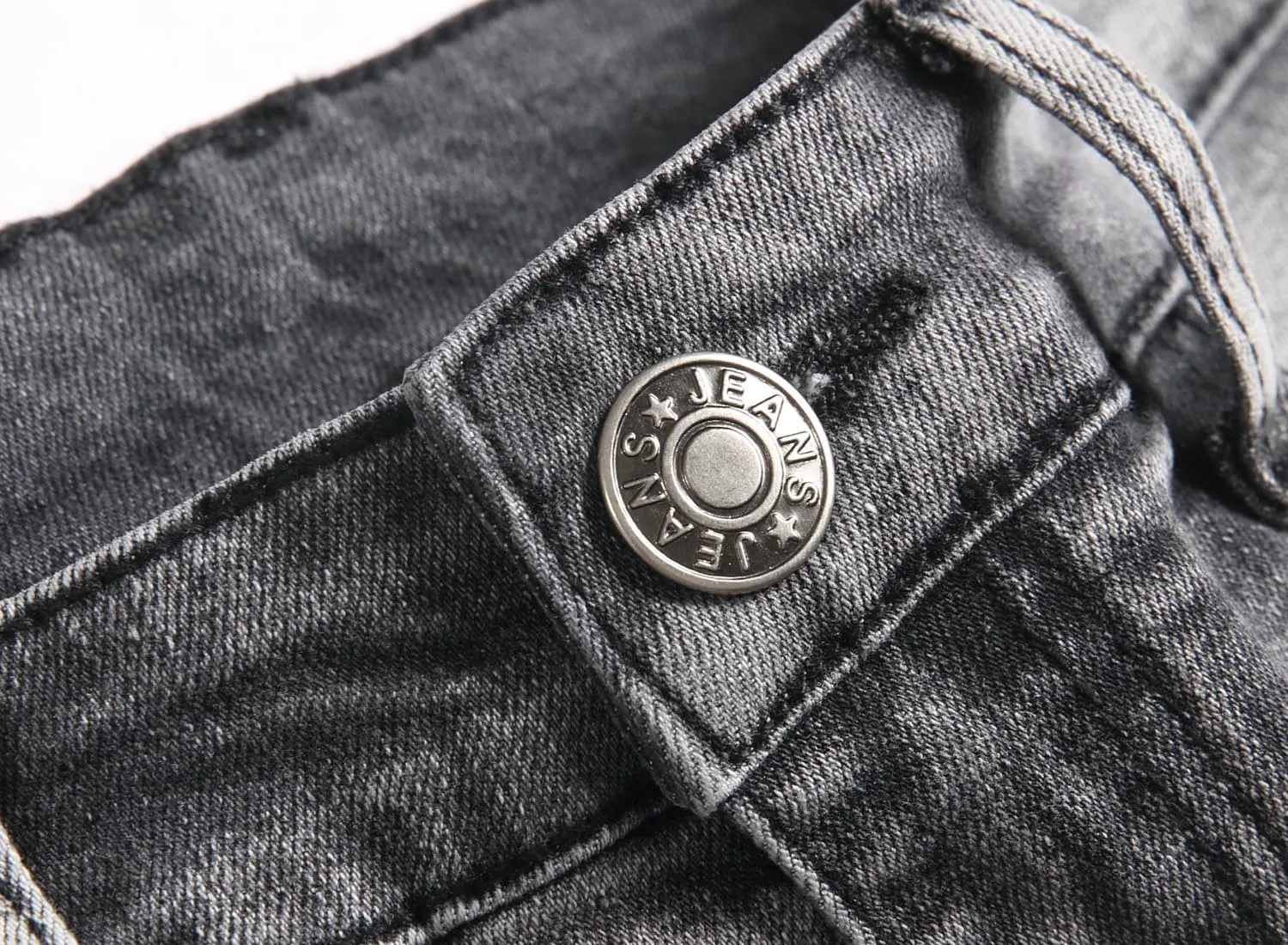 RXXKKK Men's Classic Zipper Biker Regular Fit Flex Jean