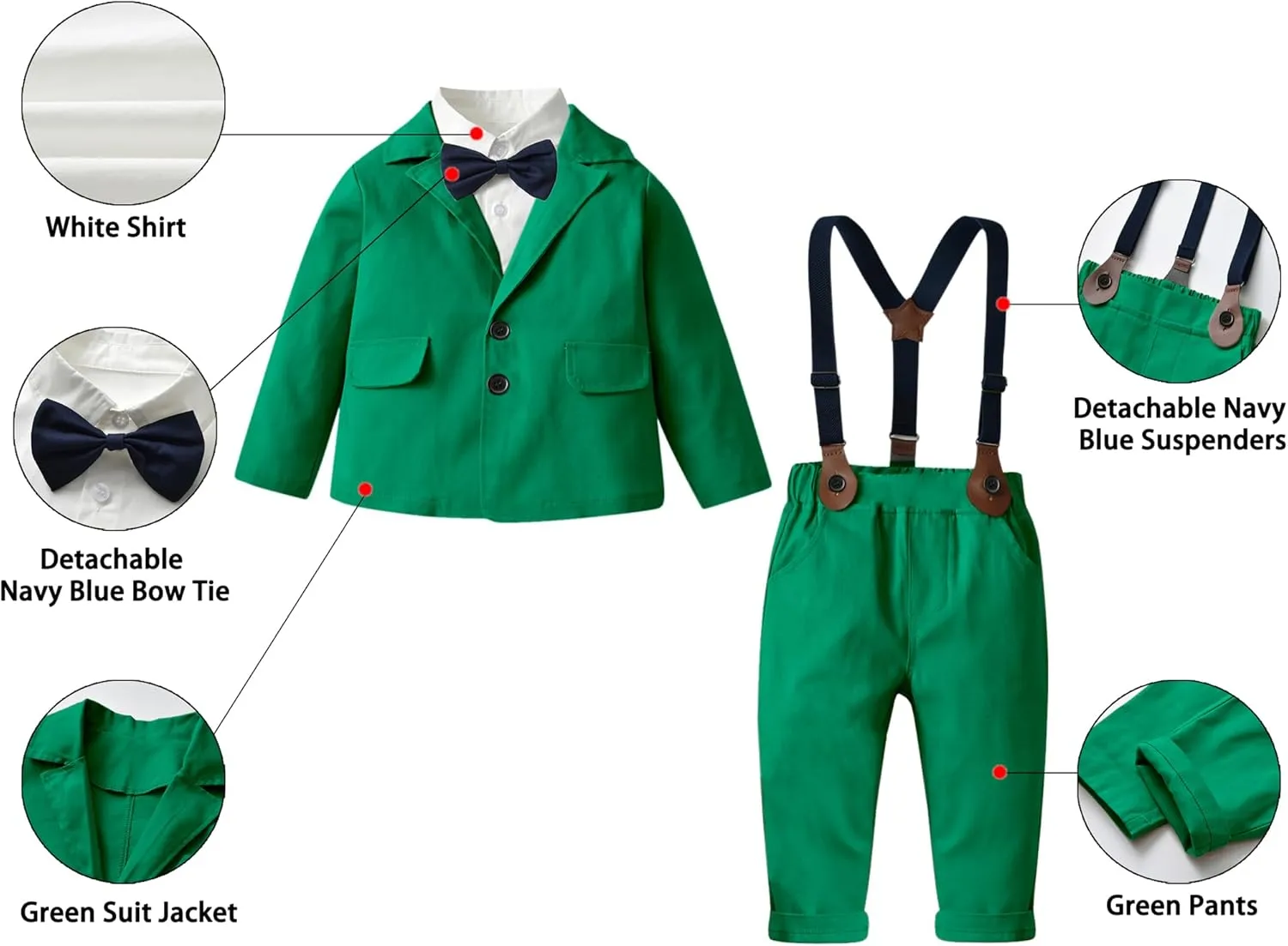 SANGTREE Baby Boys Gentleman Outfits Suits Set, 3 Months - 14 Years