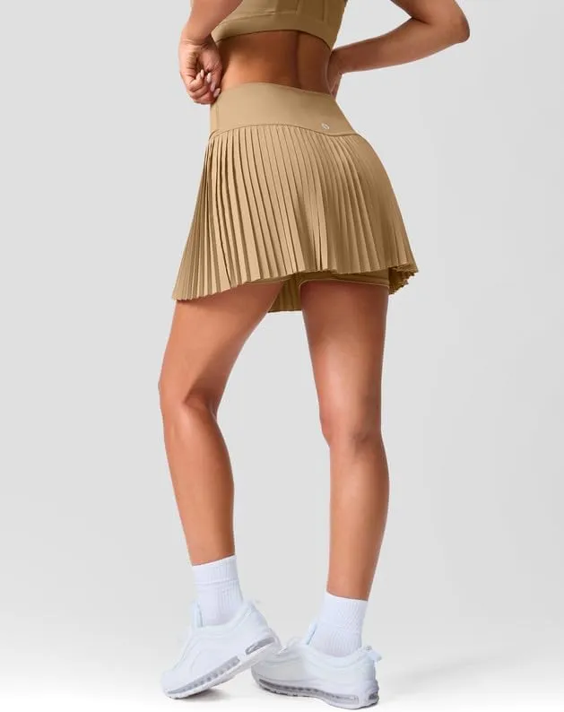 SANTINY Pleated Tennis Skirt for Women with Pockets Shorts Women's High Waisted Lightweight Athletic Golf Skorts Skirts